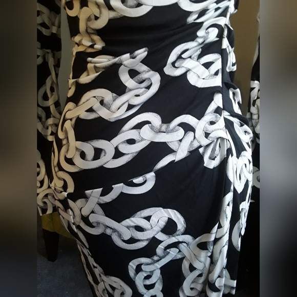 NWT Diane Von Furstenberg Bentley chain print fitted dress - Picture 10 of 10